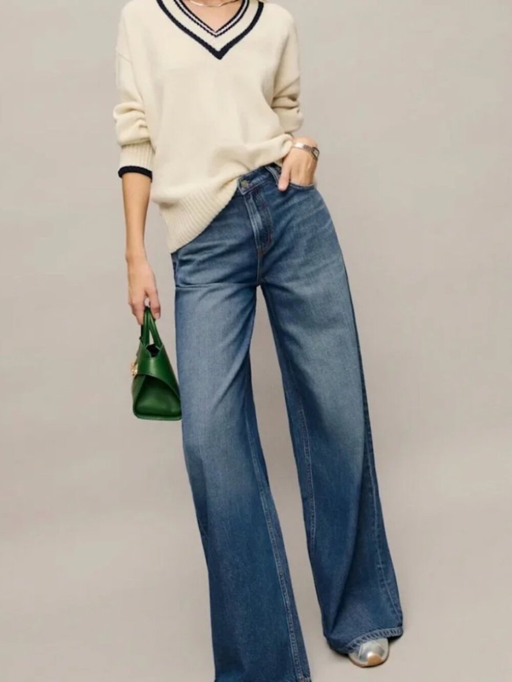 Reformation - Rui lived-in wide leg baggy jeans (size 23)